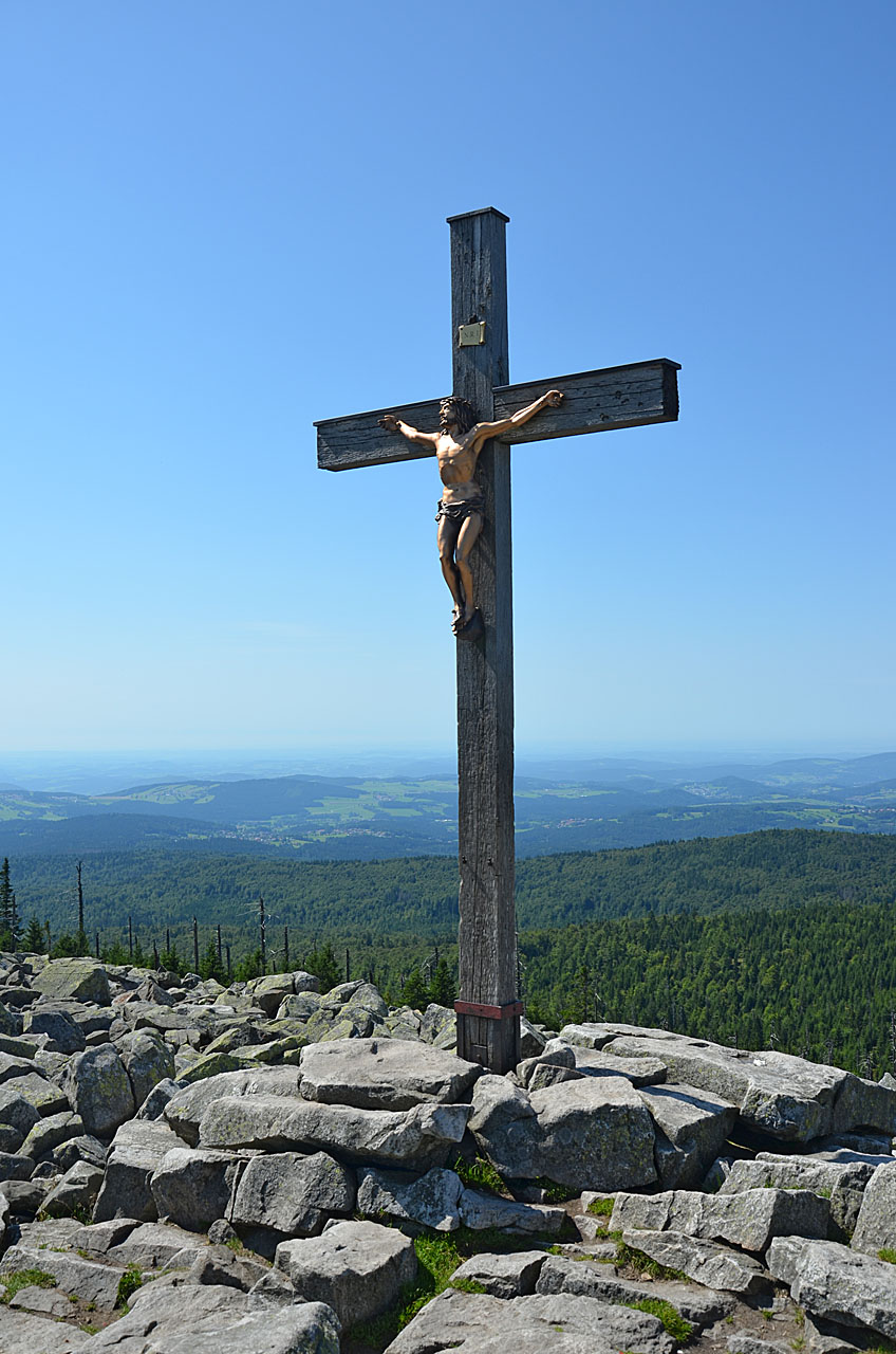 Lusen 1373 m von der Fredenbrücke Wanderung